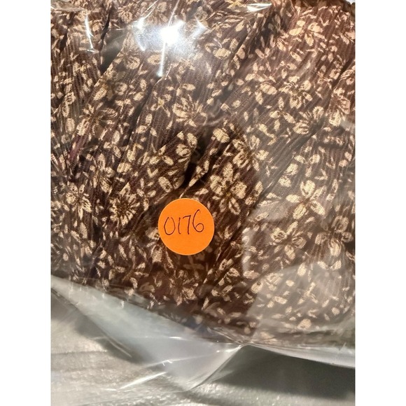 Women's Brown Floral Blouse Size Small Collabo By Privy - Picture 12 of 12